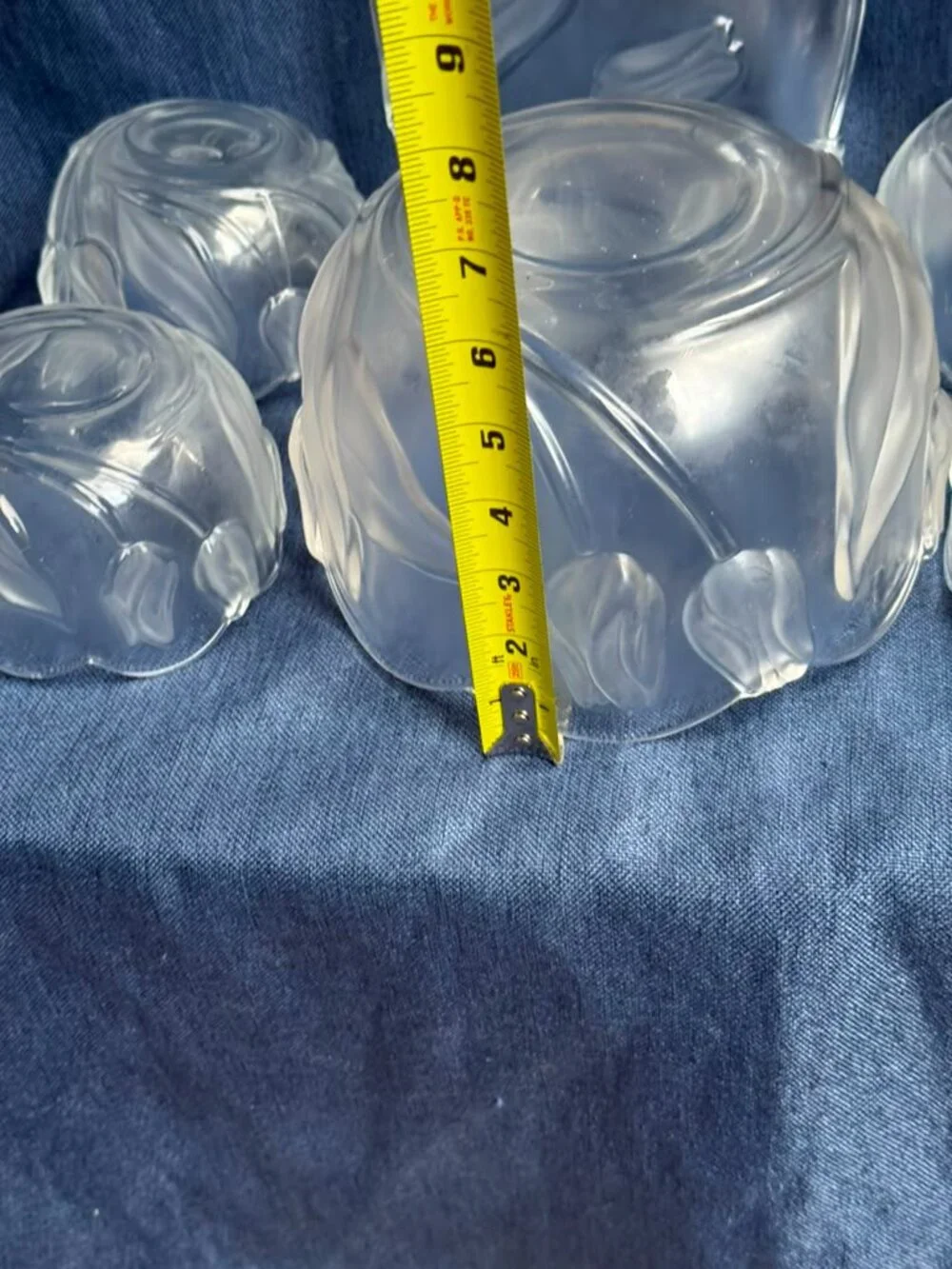 Vintage 1970s Walther Glas Germany Satin Tulip Crystal Dessert Salad Set 16